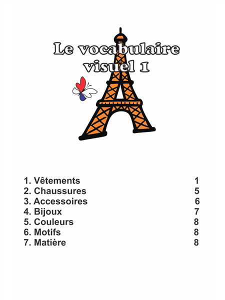 Le vocabulaire français visuel 1 (Slikovni francoski slovarček 1)